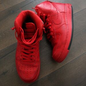 Nike Red Mesh Athletic Sneakers